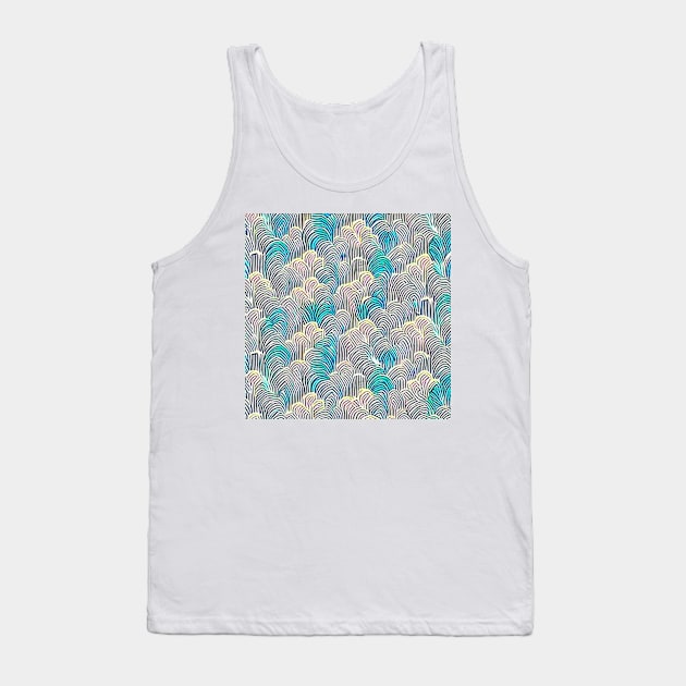 Abstract Spring Feathers (MD23SPR026) Tank Top by Maikell Designs